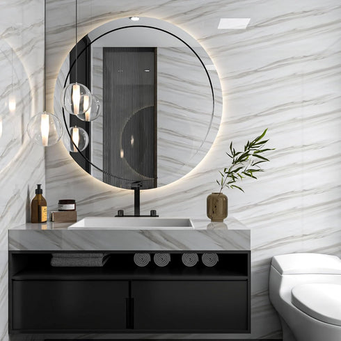 Marble Contact Paper, Peel and Stick Waterproof Faux Marble Wallpaper for Kitchen Countertop, 15.7 78.7