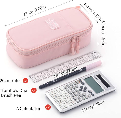 CICIMELON Durable Pencil Case, Big Storage Pen Pouch Bag for School Supplies, Office College for Teen Girls