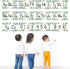 gisgfim 12 Pieces Greenery Alphabet Bulletin Board Strips Set, ABC Alphabet Banner & Number Border Posters for Classroom