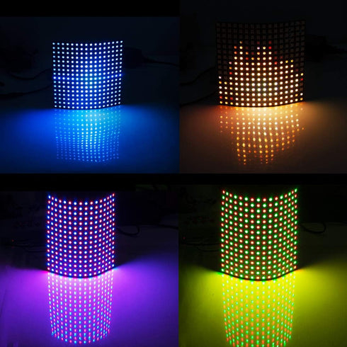 WS2812B 5050SMD 16X16 256 WLED,SP802E,etc DC5V BTF-LIGHTING ECO RGB Alloy Wires Individual Addressable Pixels LED