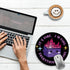 Gctriki Dumpster on Fire Mouse Pad, Cute Round Mouse Pads for Desk, Funny Purple Mousepad for Laptop Gaming