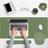 Britimes Set 4in1 35.4x15.7Inches Olive Green Keyboard Mouse Pad Large Mousepad+Keyboard Wrist Rest+Mouse Wrist