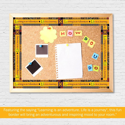 Barker Creek Double-Sided Border, Africa, 3” x 35’ for Bulletin Boards and Office Decor