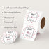 Mobiusea Creation Baked with Love Stickers Roll - Waterproof Scalloped Cut 2 inch Labels for Bakery Packaging