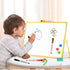 Magnetic Dry Erase White Board, 16" x 12" Double-Sided with Golden Aluminum Frame, Portable Small Set