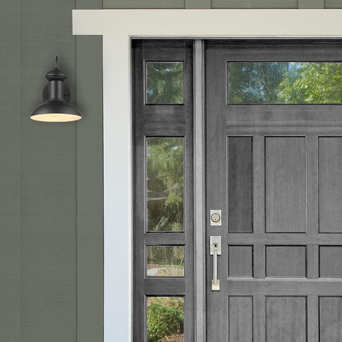 44862 1-Light GLOBE Electric Martes Outdoor Indoor Wall Sconce, Matte Black