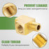 2PCS Barstock Street Tee Fittings, 3/8" NPT Female x 3/8" NPT Male Brass Pipe Fitting