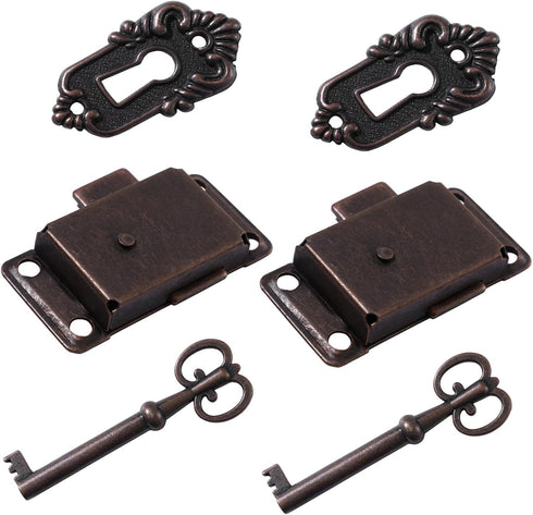 DOITOOL 2pcs Toolbox Latches Jewelry Kit Small Storage Cabinet Small Storage Bench