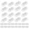 uxcell 16pcs Self Adhesive Mini Caster Wheels, Universal Wheel 360° Rotation for Kitchen Small Appliances, Transparent