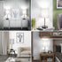 17.3 Set 2 2 Table Lamps of with USB & AC Outlet, Bedside Nightstand Lamps for Bedroom Living Room Kids Room, Desk Lamp
