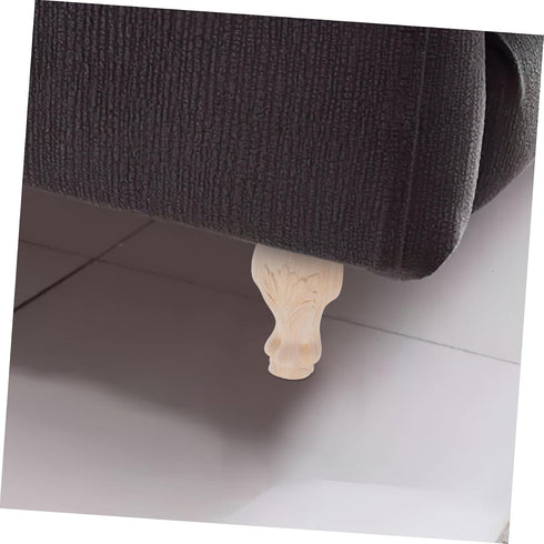 4pcs NUOBESTY Solid Wood Furniture Legs Wood Legs for Furniture Decorative Carved Wooden for Tv Stand Couch Dresser