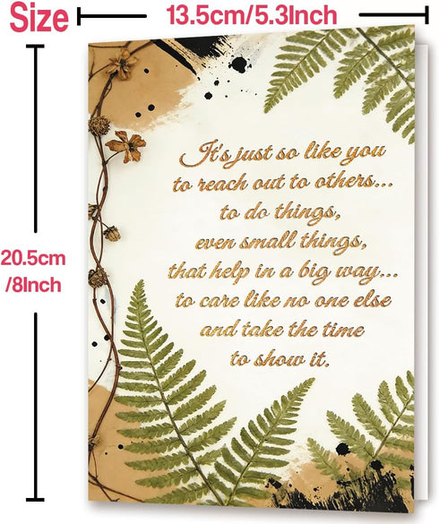 OJsensai Thank You Card, Appreciation Card for Friend Family Coworker Teacher Boss, Grateful Decoration Gifts for Women