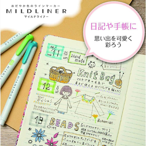 Zebra Mildliner B-WKT7-MCGR Highlighter, 10 Pieces, Mild Cool Gray
