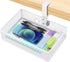 ROSYLINE Drawer Under Desk Storage Organizer - Clamp on Desk Drawer, Hanging Desk Storage, Under Desk Mount Tray, White