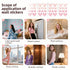 BUBBLE-FLY 60 Pcs Pink Heart Wall Decals, Repositionable PVC Wall Decals for Girls Room, Nursery, Bedroom, Living Room