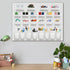 Roowest 60 Pcs Pegboard Cups Set, Wall Organizer with Hooks and Loops for Office Storage, Garage, Craft Workshop, White