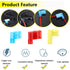 smseace 80Pcs Right Angle Spade Connector, Nylon Quick Disconnect Flag Terminal, 90 Degree Wire Terminal Connector