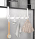 KitchLife Over The Door Hooks Hanger, 2 Pack White with Extended Arms for Easy Use, Bathroom Towel Rack Organization