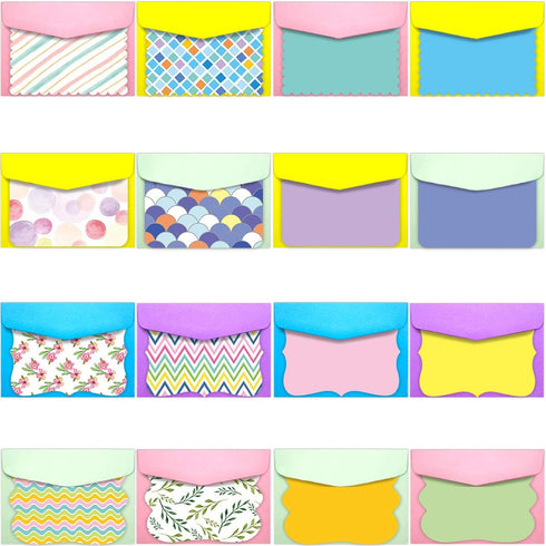 Fancy Land 40 Single Panel Blank Cards with Envelopes, Bright Pattern Watercolor Colorful Greeting Note Cards
