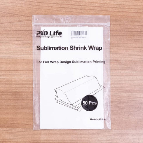PYD Life 50 PCS Sublimation Shrink Wrap Sleeve White Bags 10 x 5 Inch for 20 OZ Tumbler, Heat Transfer Shrink Wrap