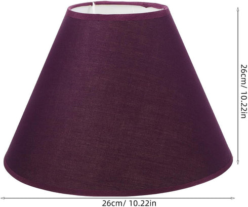 Purple Fabric Lamp Shade Cover for Table and Bedside Lamps Simple Elegant Cloth Replacement for Floor and Desk Lighting