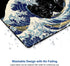 Mouse Pad - Japanese Sea Wave Design, Washable Square Cloth Mousepad for Gaming Office Laptop, Non-Slip
