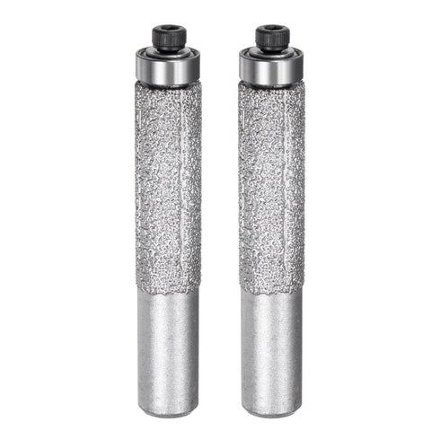 uxcell 2 Pcs Diamond Profile Straight Router Bit 13.3mm Dia 1/2" Shank