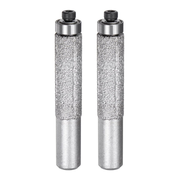 uxcell 2 Pcs Diamond Profile Straight Router Bit 13.3mm Dia 1/2" Shank