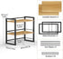 Office Desk Shelf Organizer, Wood Desktop Bookshelf Supplies Storage Rack, 2 Tier Shelf for Desk and Dresser (Black)