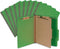 Blue Summit Supplies Classification Folders, 1-Divider, Letter Size, Green, 10 Pack with 2 Inch Tyvek Expansions