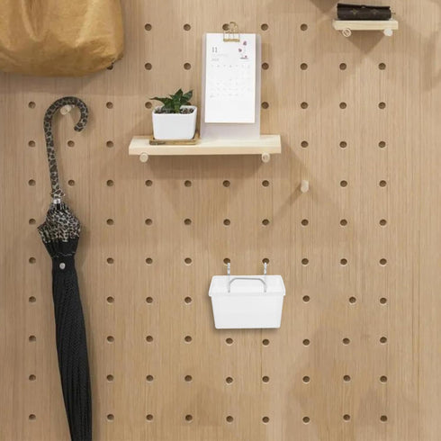 4Pcs Room,3.7x3.2x1.9 Pegboard Baskets: Hanging Pegboard Plastic Bins for Tool Organizer, Workbench Garage Wall Storage