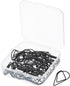 MECCANIXITY 50 Pieces Metal Paper Clip, Drop-Shaped with Box, 1 Inch Black for Crafts and Organization
