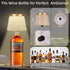 Dimmable 4000mAh Wireless Linen-Covered Bottle Lamp, Wine Bottle Lamps with RGBW Touch Bottle Lights, Rechargeable LED