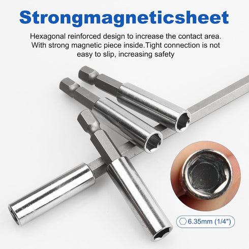 Rocaris 10 Pack Magnetic Extension Socket Drill Bit Holder, 1/4" Hex Power Tools