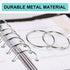 uxcell Nickel Plated Steel Loose Leaf Binder Rings, 2.2 Inches Paper Key Rings, 4 Pcs for Home Office Crafts