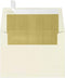 LUXPaper A6 Foil Lined Invitation Envelopes, Peel & Press, Natural w/Gold LUX Lining, 50 Qty