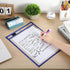 Nezyo 50 Pieces Dry Erase Pockets, Reusable Plastic Sleeves, Clear Sleeves for Teacher Supplies (Blue)