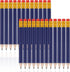 Zonon 24 Pieces Back to School Small Pencils, Half Pencils with Eraser, Easy to Hold Graphite HB Pencils (Navy Blue)