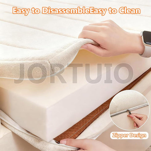 ZEaink Covers,4.5cm white,40x40x4.5cm) Bench Cushion Indoor Outdoor Furniture Window Seat Cushions Bay Window Cushion
