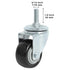 Finnhomy 2 Inch Heavy Duty Stem Caster Wheels, Set of 4, 5/16"-18 x 1" Premium Polyurethane, Black, Anti-wear Smooth