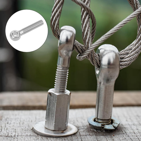 Shoulder Swing Lifting Bolt (M16x80mm) 1Pcs, 304 Stainless Steel Eye Bolts for Home Renovation, Silver