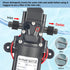 VerRich 12V Diaphragm Pump, 70W 6A Intelligent Self Priming Sprayer Pump, 6 L/Min 0.9MPA 131 PSI for RV, Camper,