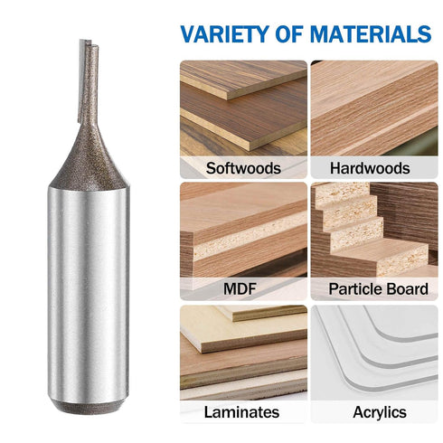 1/2 Inch 1/8" 2 0.51 Inch YG6 HARFINGTON Straight Router Bit Shank Cutting Dia, Flutes Cutting Length Carbide Cutter