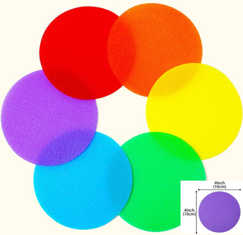 WELSTIK 36 Pack Spot Markers Carpet Markers for Classroom, 4" Rug Circles in 9 Colors