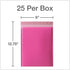 Quality Park Bubble Mailers, 8.25 x 11 Water Resistant Pink Poly Padded Envelopes, 25/Box with Redi-Strip Closure
