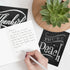Retro Chalkboard Thank You Card Pack, 36 Greeting Cards with Brown Kraft Envelopes, Vintage Designs