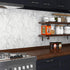 Livelynine Peel and Stick Marble White Contact Paper, 15.8x78.8, Waterproof Kitchen Countertop Covers for Desk and Walls