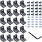 20 Sets Black 1010 Series Aluminum Extrusion Connectors, 20 pcs Corner Brackets with 40 pcs T Nuts and Screws