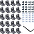 20 Sets Black 1010 Series Aluminum Extrusion Connectors, 20 pcs Corner Brackets with 40 pcs T Nuts and Screws
