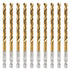 Hex Shank Drill Bits Set - 10Pcs 1/4 Inch Premium HSS Titanium Impact Bits for Wood, Steel, Metal, Plastic